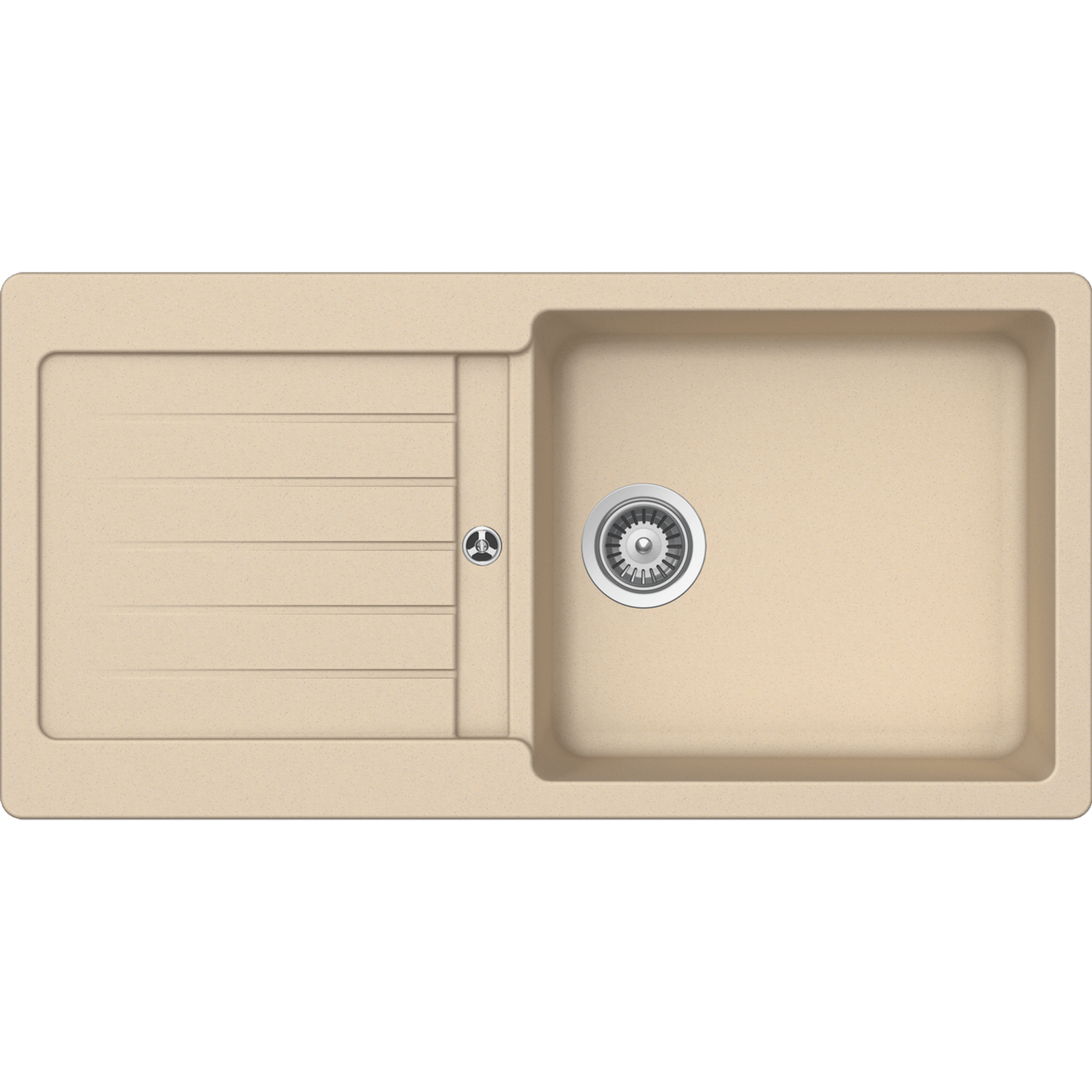 Мивка SCHOCK TYPOS D100L + Смесител Plutos в цвят Moonstone