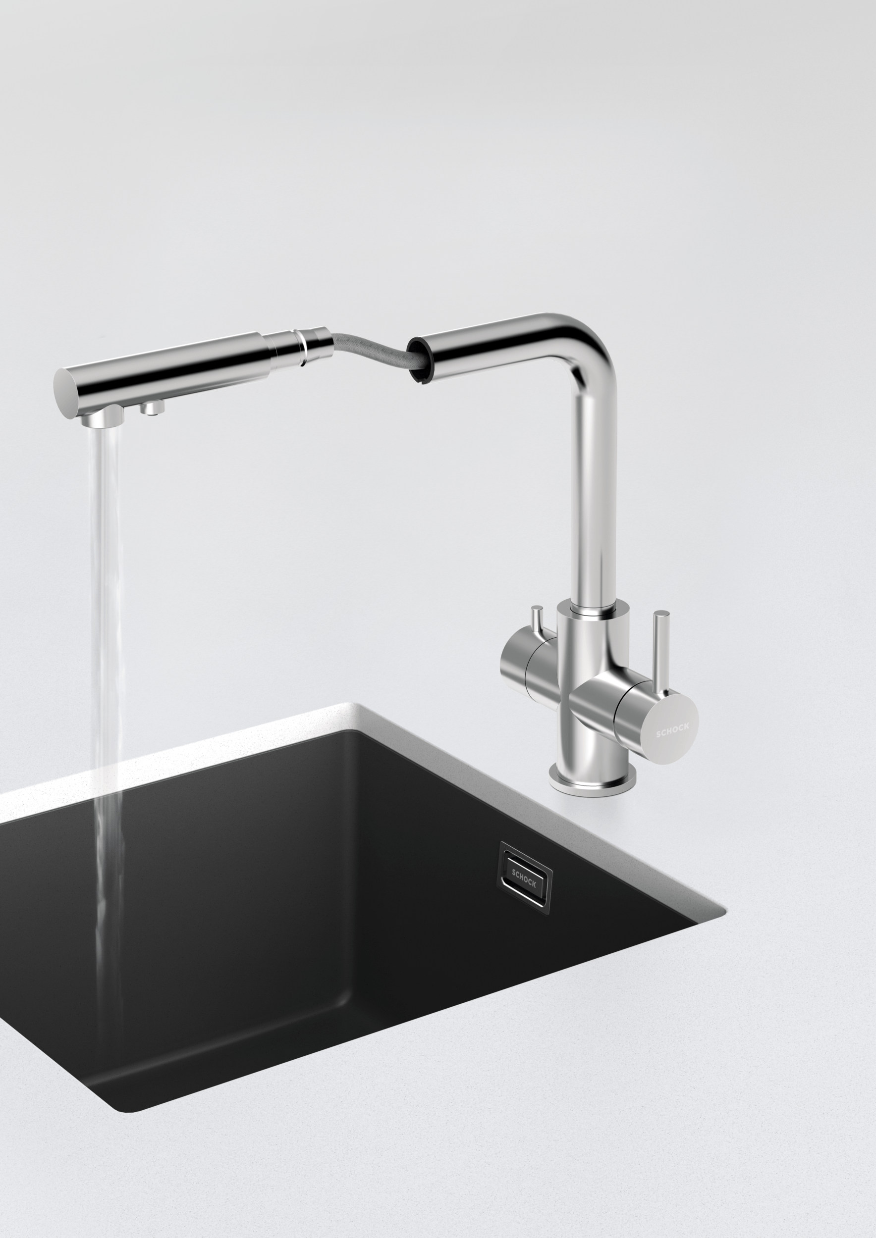 СМЕСИТЕЛ SCHOCK Vitus Pull-out Inox