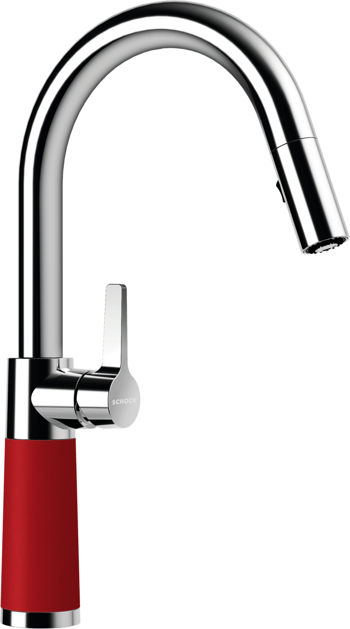 СМЕСИТЕЛ SCHOCK SC 520 Pull-out Rouge (81*)