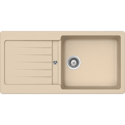 Мивка SCHOCK TYPOS D100L + Смесител Plutos в цвят Moonstone